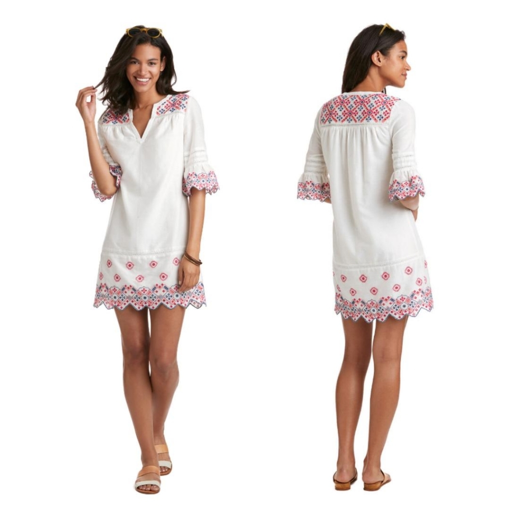 Vineyard Vines colored embroidered eyelet dress 6